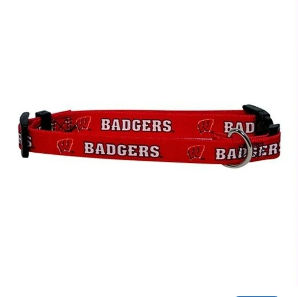 NCAA Officially Licensed Wisconsin Badgers Dog Collar Size Large
